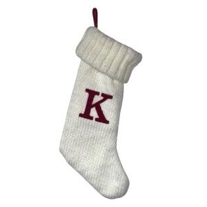 Wondershop Target Christmas Stocking Letter K White Cream Red